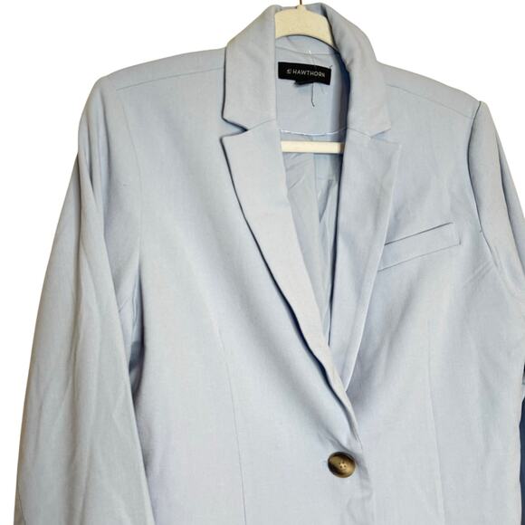 41 Hawthorn Women’s Light Blue Blazer 2-Button Closure Long Sleeve NWOT Small - Picture 3 of 9